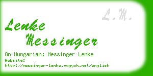 lenke messinger business card